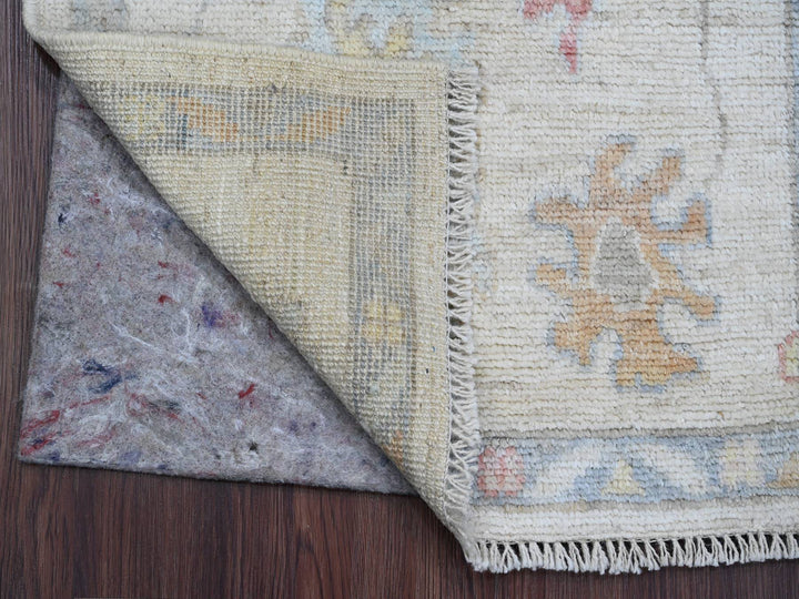 2'1" x 3'2" New Hand Knotted Ivory Wool Rectangle Oriental Rug - MOA10220750