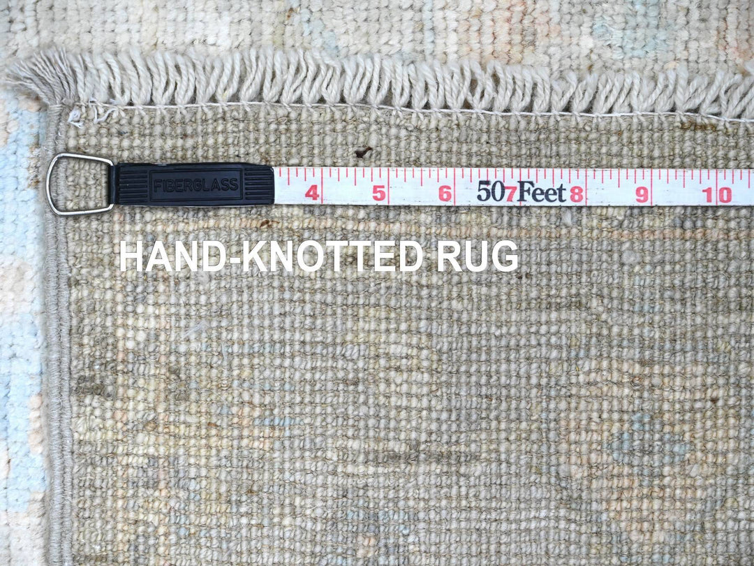 3'11" x 6'0" New Hand Knotted Grey Wool Rectangle Oriental Rug - MOA10220753