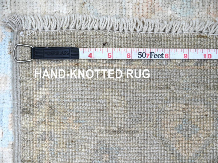 3'11" x 6'0" New Hand Knotted Grey Wool Rectangle Oriental Rug - MOA10220753