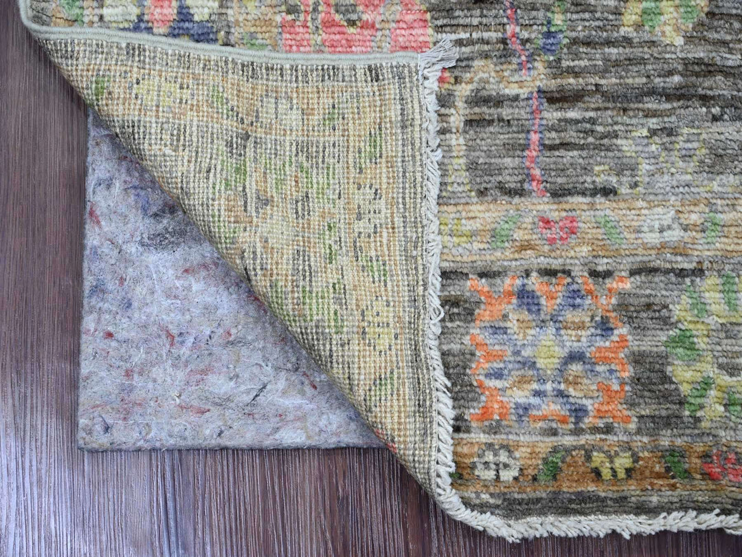 3'9" x 6'4" New Hand Knotted Brown Wool Rectangle Oriental Rug - MOA10220754