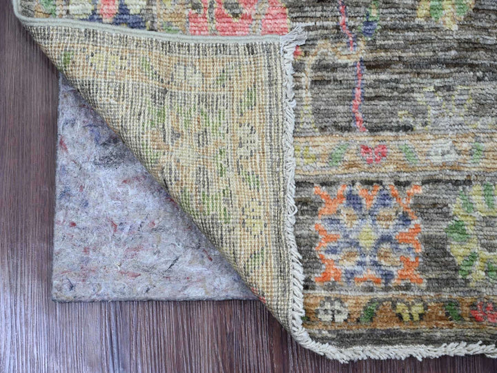 3'9" x 6'4" New Hand Knotted Brown Wool Rectangle Oriental Rug - MOA10220754