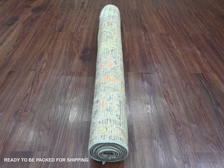 3'9" x 6'4" New Hand Knotted Brown Wool Rectangle Oriental Rug - MOA10220754