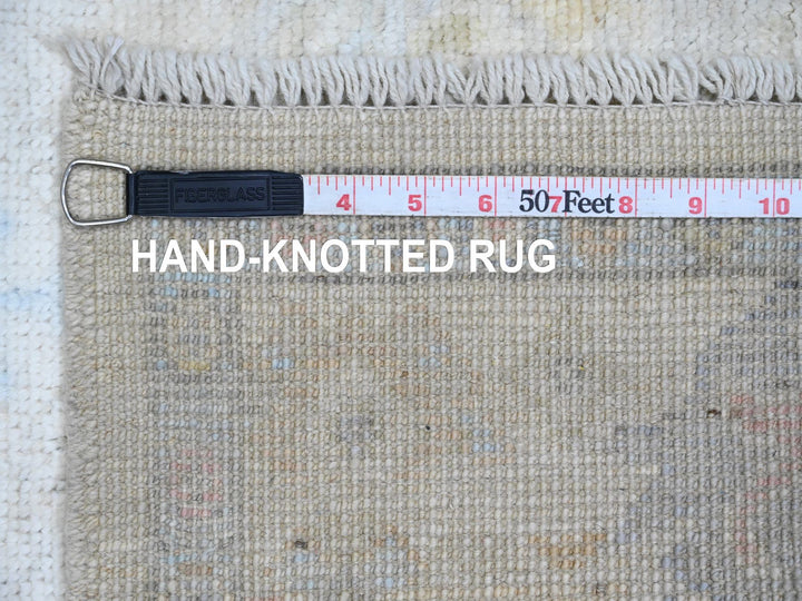 3'11" x 6'0" New Hand Knotted Ivory Wool Rectangle Oriental Rug - MOA10220755
