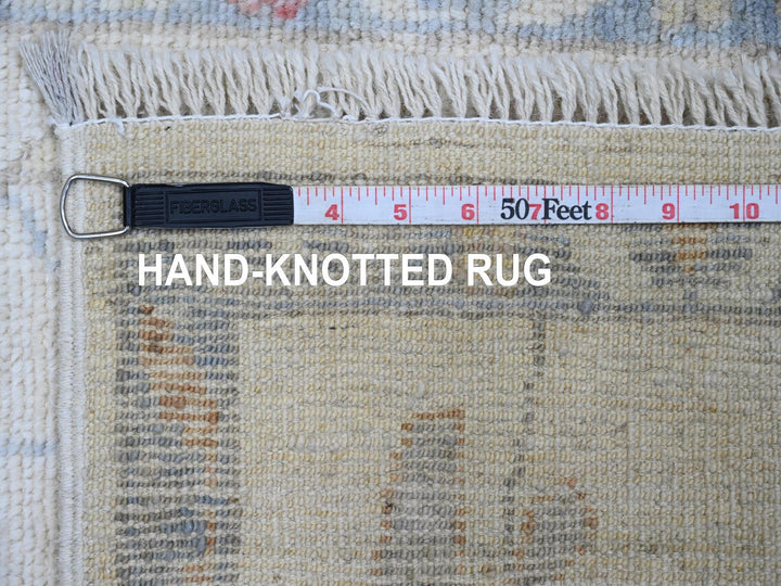 1'11" x 2'11" New Hand Knotted Ivory Wool Rectangle Oriental Rug - MOA10220757