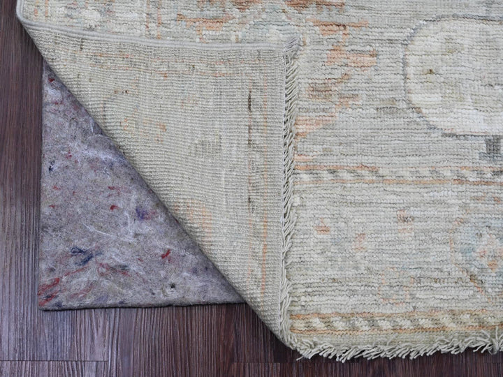 3'11" x 6'0" New Hand Knotted Grey Wool Rectangle Oriental Rug - MOA10220762