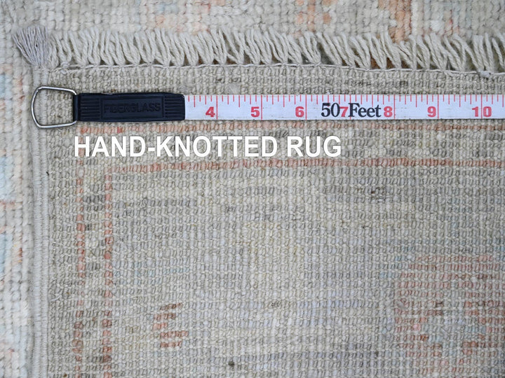 3'11" x 6'0" New Hand Knotted Grey Wool Rectangle Oriental Rug - MOA10220762