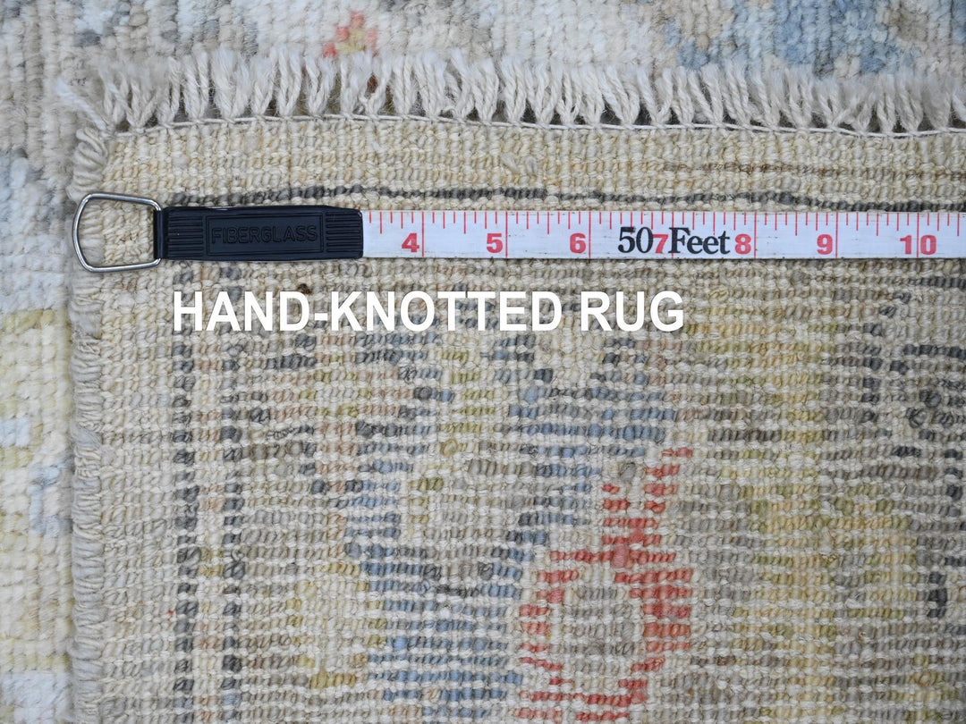 4'2" x 5'7" New Hand Knotted Grey Wool Rectangle Oriental Rug - MOA10220765