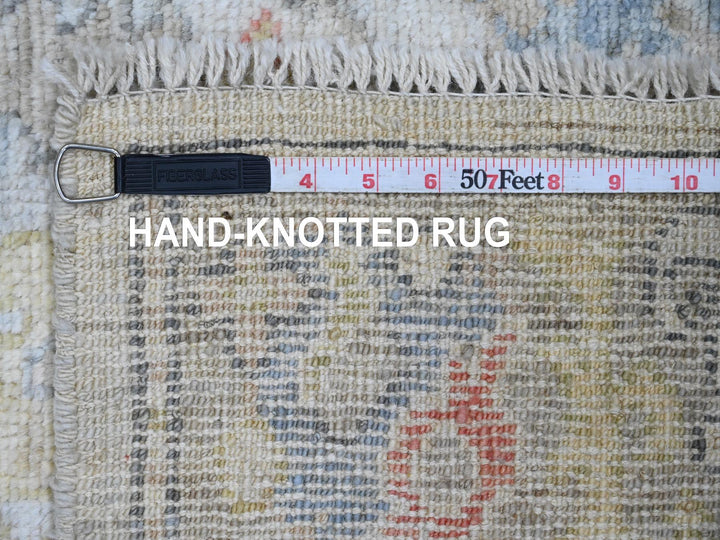 4'2" x 5'7" New Hand Knotted Grey Wool Rectangle Oriental Rug - MOA10220765