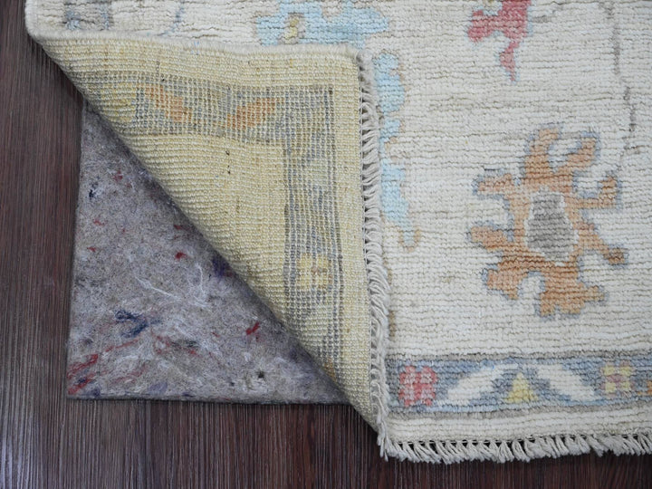 2'2" x 3'0" New Hand Knotted Ivory Wool Rectangle Oriental Rug - MOA10220771