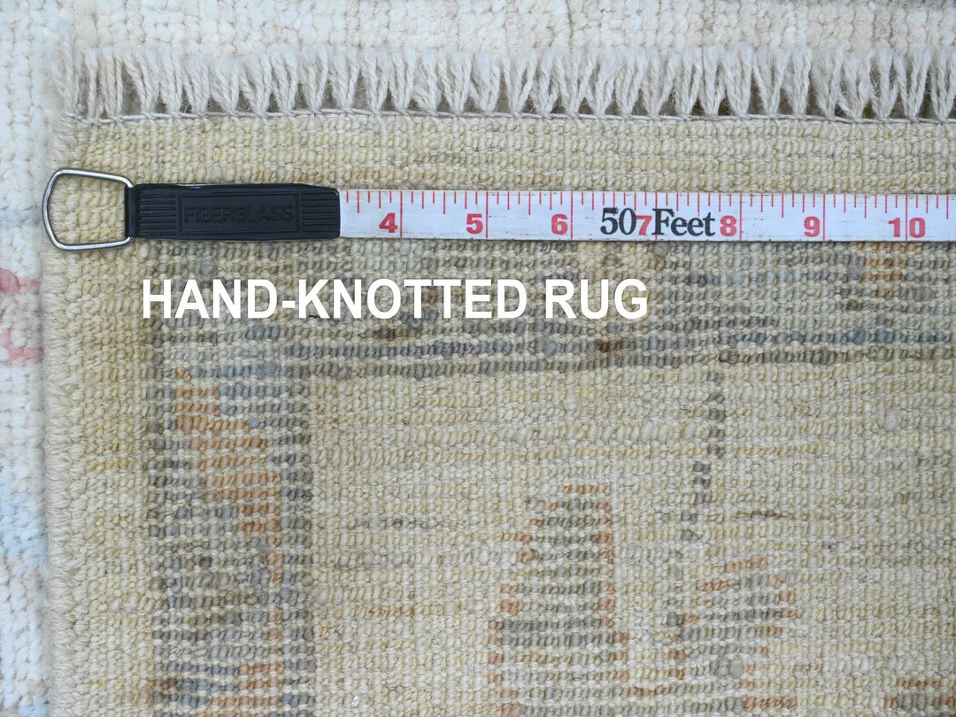 2'2" x 3'0" New Hand Knotted Ivory Wool Rectangle Oriental Rug - MOA10220771