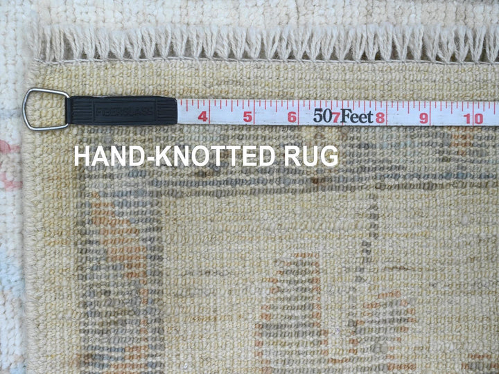 2'2" x 3'0" New Hand Knotted Ivory Wool Rectangle Oriental Rug - MOA10220771