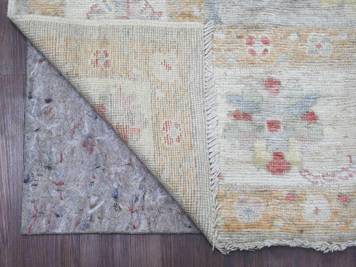6'2" x 11'10" New Hand Knotted Grey Wool Runner Oriental Rug - MOA10220772