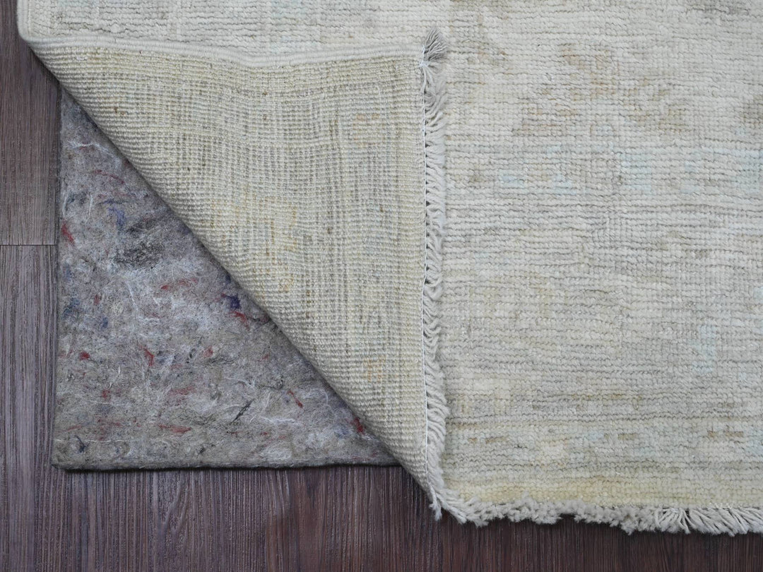 4'8" x 7'2" New Hand Knotted Ivory Wool Rectangle Oriental Rug - MOA10220777