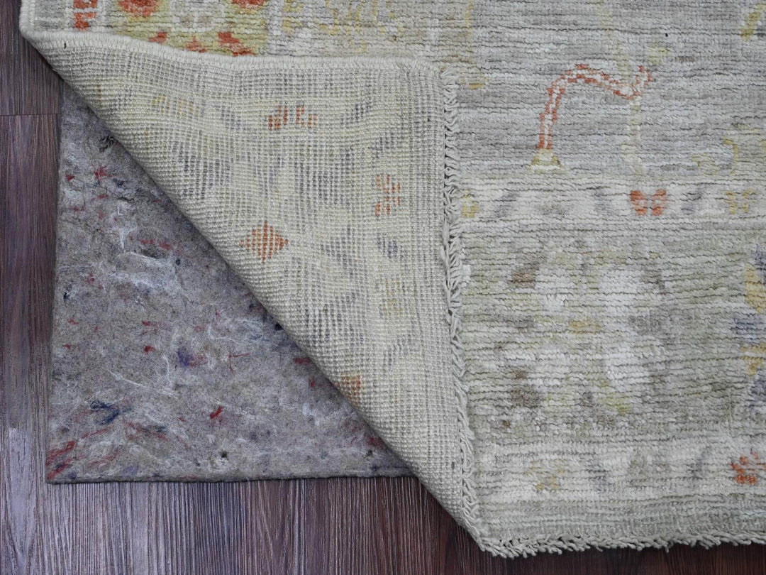 4'9" x 7'1" New Hand Knotted Grey Wool Rectangle Oriental Rug - MOA10220778