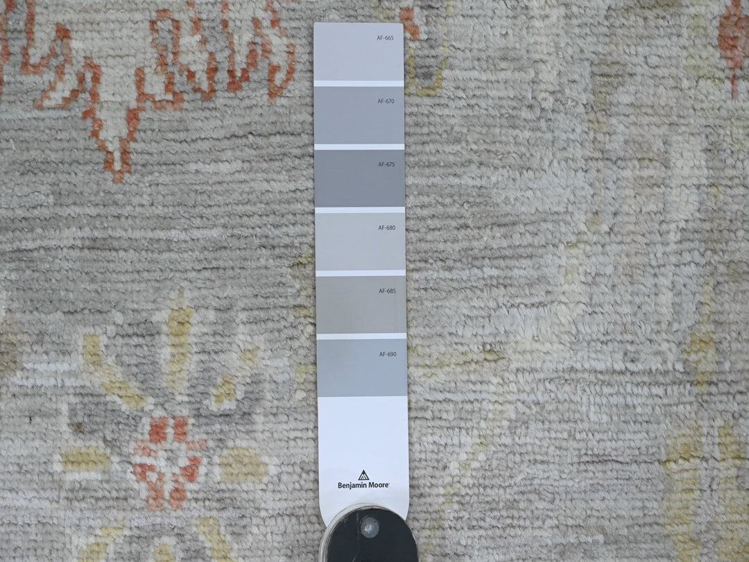 4'9" x 7'1" New Hand Knotted Grey Wool Rectangle Oriental Rug - MOA10220778