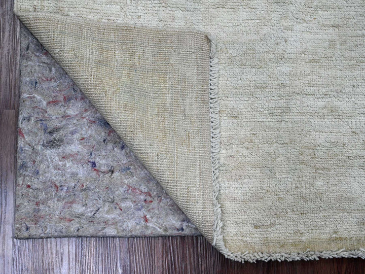 5'0" x 7'0" New Hand Knotted Ivory Wool Rectangle Oriental Rug - MOA10220779