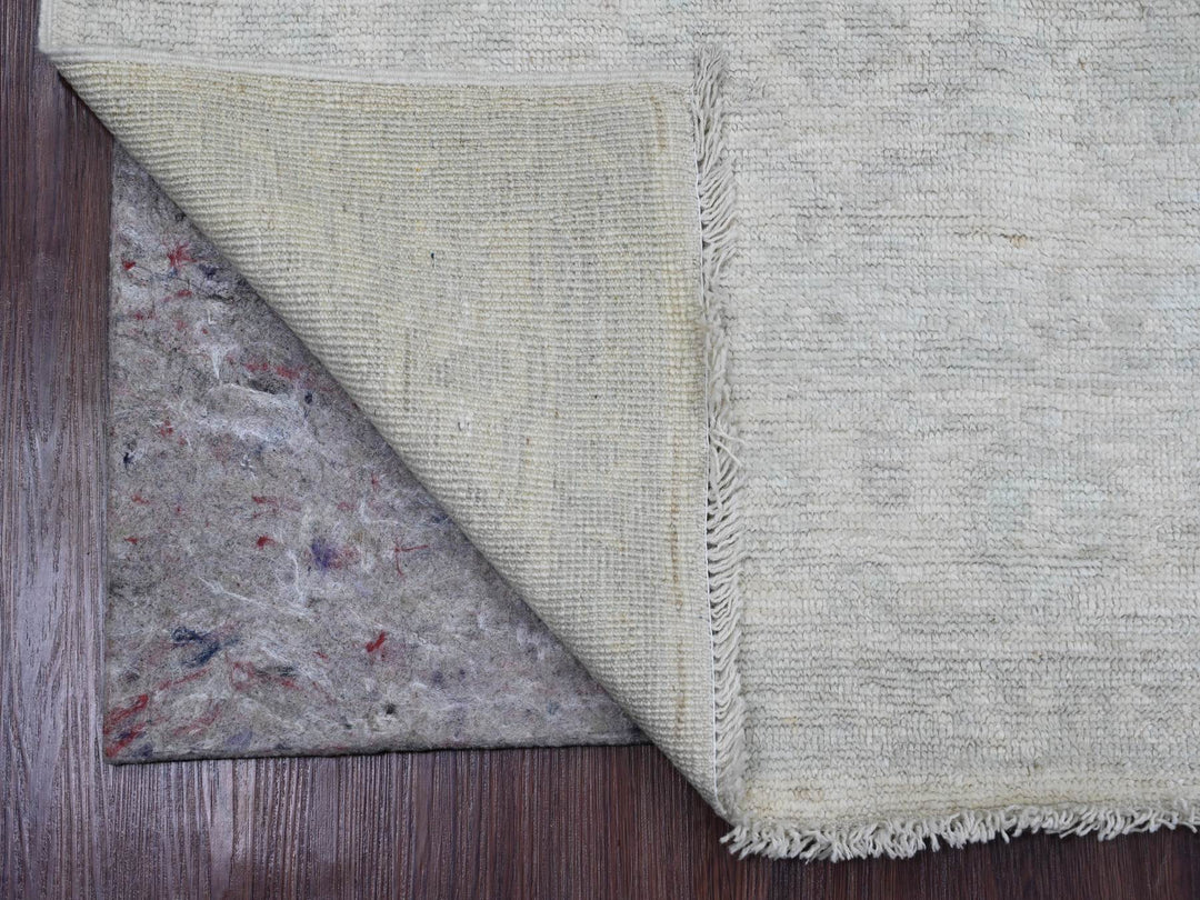 4'9" x 6'11" New Hand Knotted Ivory Wool Rectangle Oriental Rug - MOA10220780