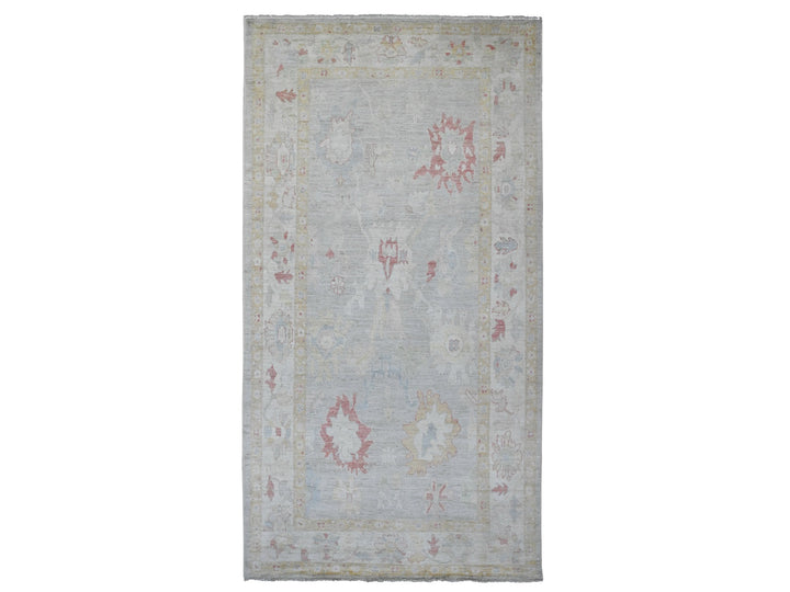 6'2" x 11'8" New Hand Knotted Grey Wool Runner Oriental Rug - MOA10220781