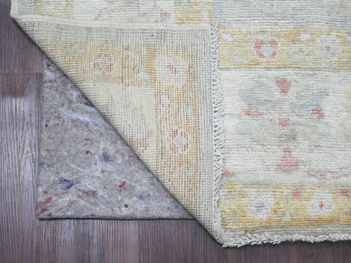 6'2" x 11'8" New Hand Knotted Grey Wool Runner Oriental Rug - MOA10220781