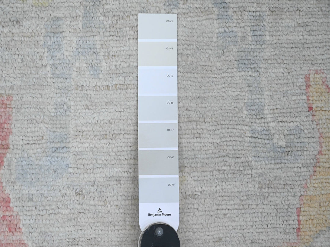 6'2" x 11'8" New Hand Knotted Grey Wool Runner Oriental Rug - MOA10220781