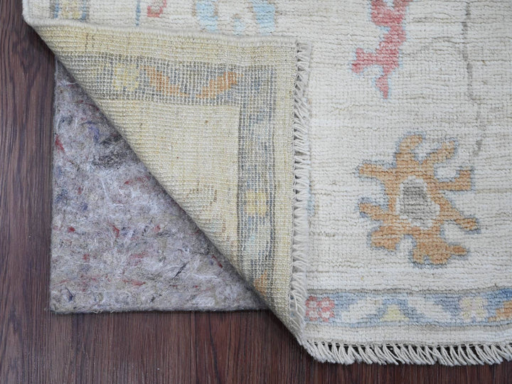 2'2" x 3'0" New Hand Knotted Ivory Wool Rectangle Oriental Rug - MOA10220790