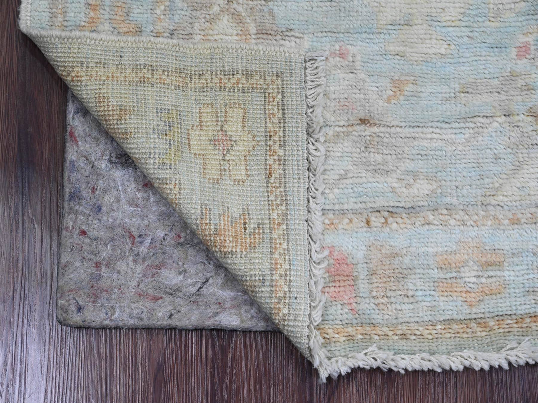 3'0" x 9'6" New Hand Knotted Blue Wool Runner Oriental Rug - MOA10220792