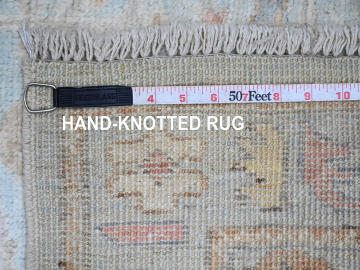 3'0" x 9'6" New Hand Knotted Blue Wool Runner Oriental Rug - MOA10220792