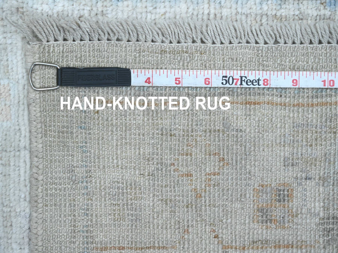 2'7" x 9'8" New Hand Knotted Ivory Wool Runner Oriental Rug - MOA10220793