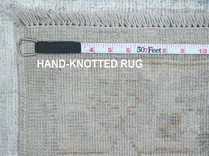 2'7" x 9'8" New Hand Knotted Ivory Wool Runner Oriental Rug - MOA10220793