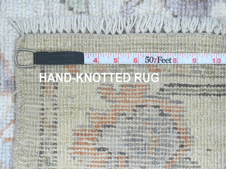 2'10" x 5'10" New Hand Knotted Grey Wool Runner Oriental Rug - MOA10220794