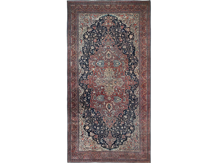 14'0" x 25'9" Vintage Hand Knotted Red Wool Rectangle Oriental Rug - MOA1022079