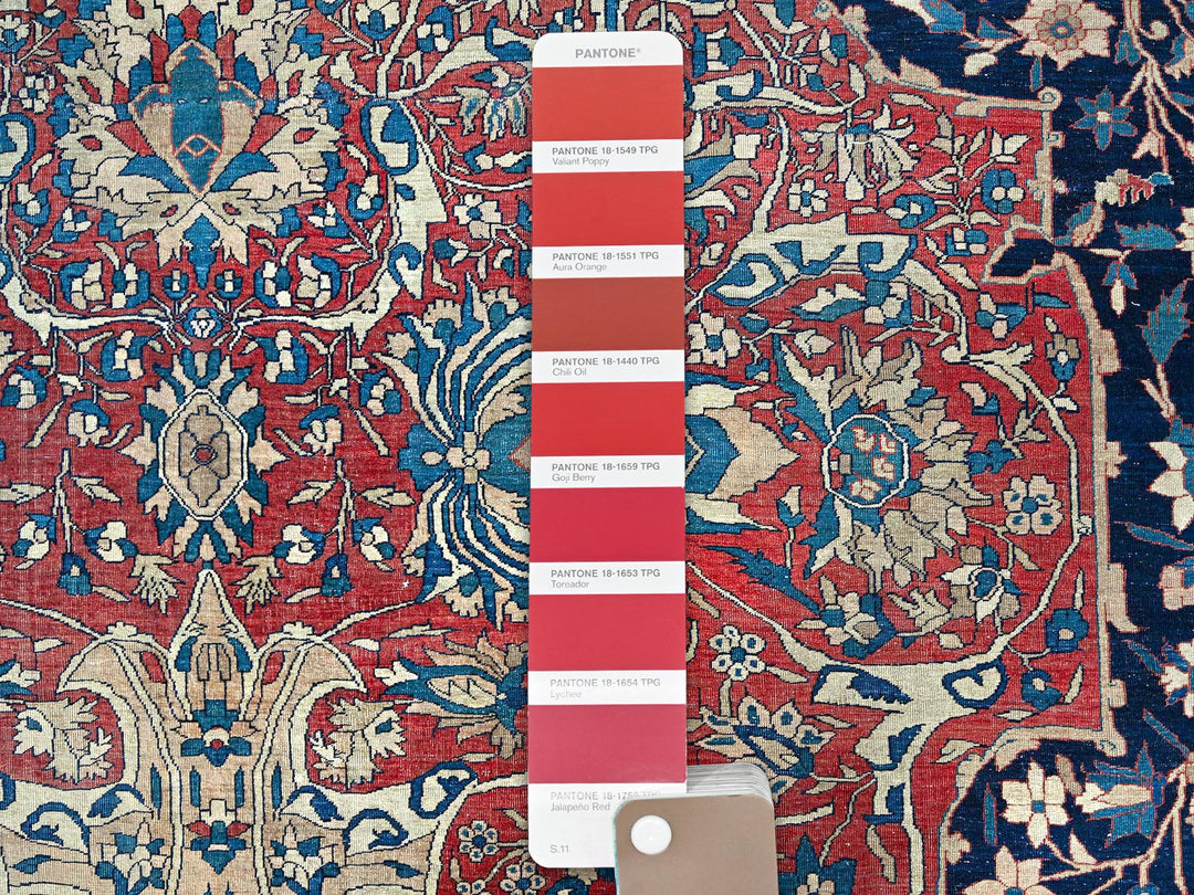 14'0" x 25'9" Vintage Hand Knotted Red Wool Rectangle Oriental Rug - MOA1022079