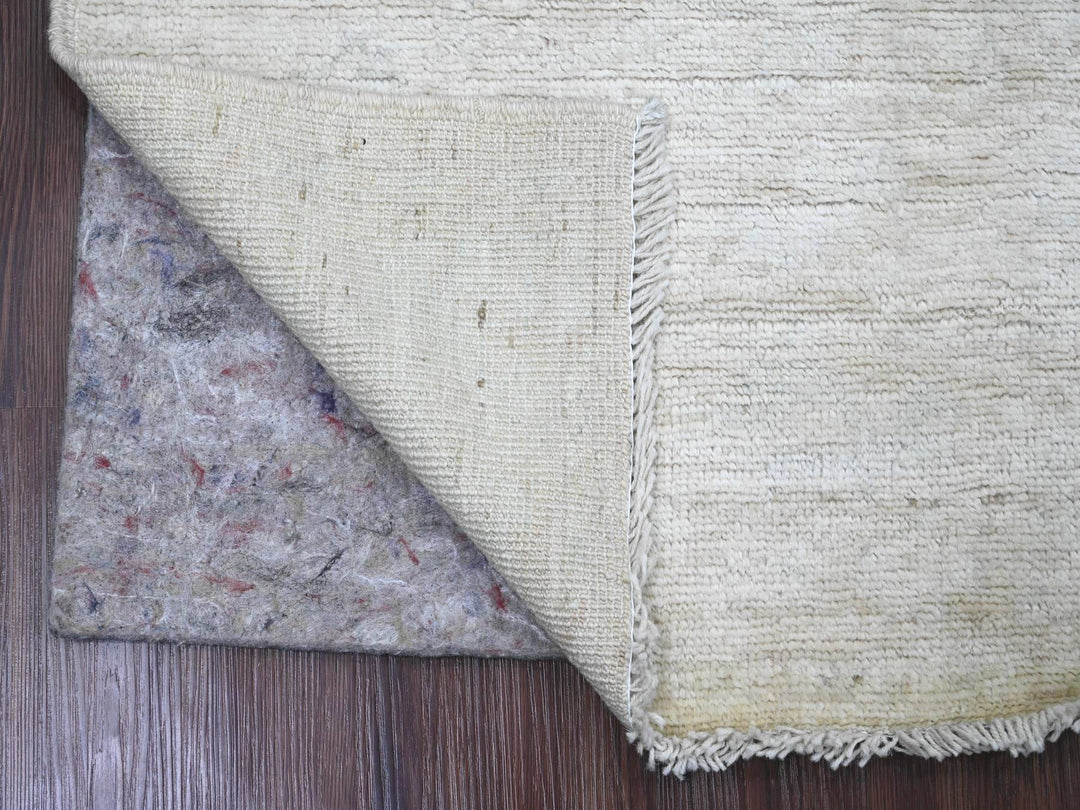 3'3" x 4'11" New Hand Knotted Ivory Wool Rectangle Oriental Rug - MOA10220801