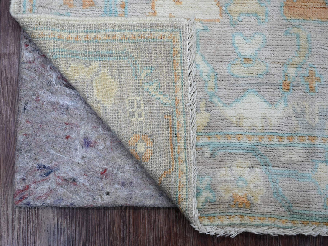 2'10" x 4'9" New Hand Knotted Grey Wool Rectangle Oriental Rug - MOA10220805