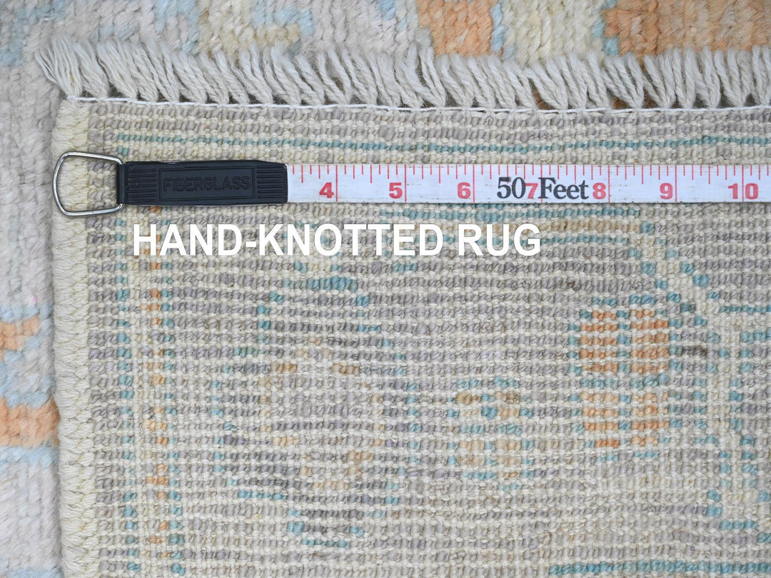 2'10" x 4'9" New Hand Knotted Grey Wool Rectangle Oriental Rug - MOA10220805