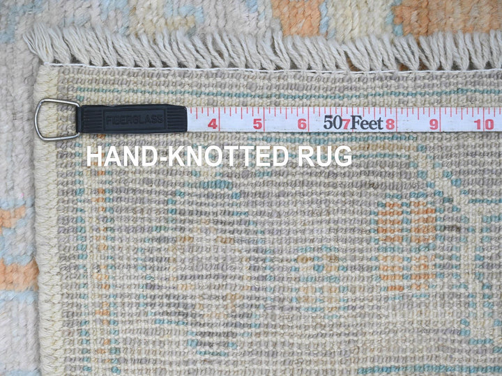 2'10" x 4'9" New Hand Knotted Grey Wool Rectangle Oriental Rug - MOA10220805