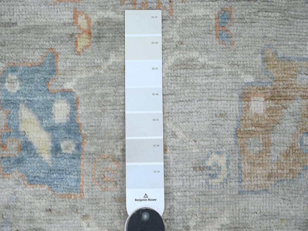 4'2" x 6'0" New Hand Knotted Grey Wool Rectangle Oriental Rug - MOA10220808