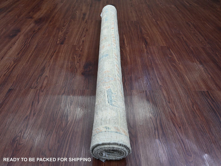 4'2" x 6'0" New Hand Knotted Grey Wool Rectangle Oriental Rug - MOA10220808