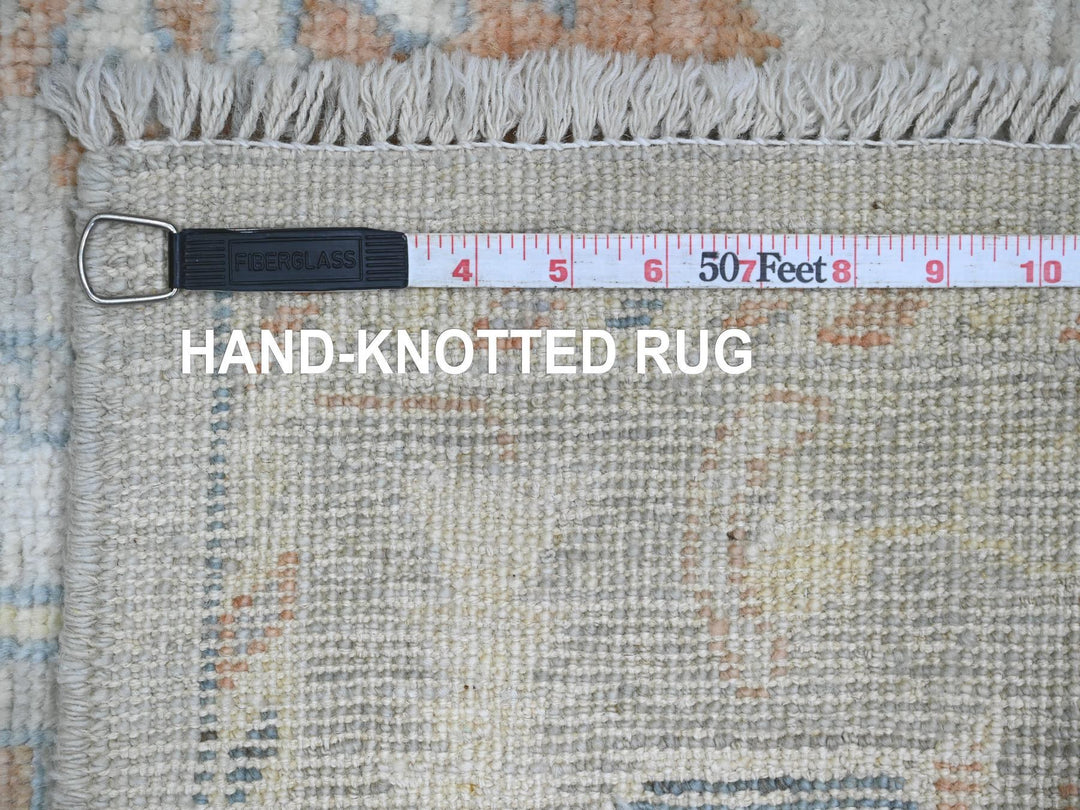 4'2" x 6'0" New Hand Knotted Grey Wool Rectangle Oriental Rug - MOA10220808