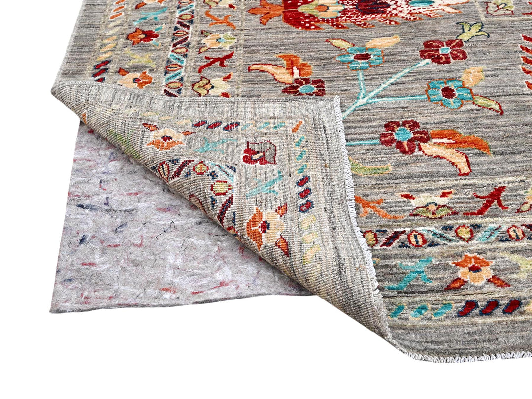 18'3" x 23'9" New Hand Knotted Grey Wool Rectangle Oriental Rug - MOA1022080