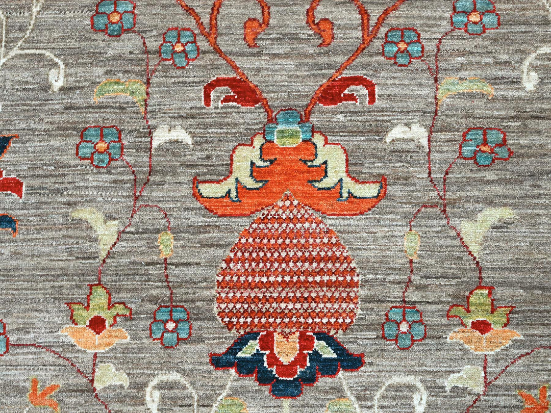 18'3" x 23'9" New Hand Knotted Grey Wool Rectangle Oriental Rug - MOA1022080