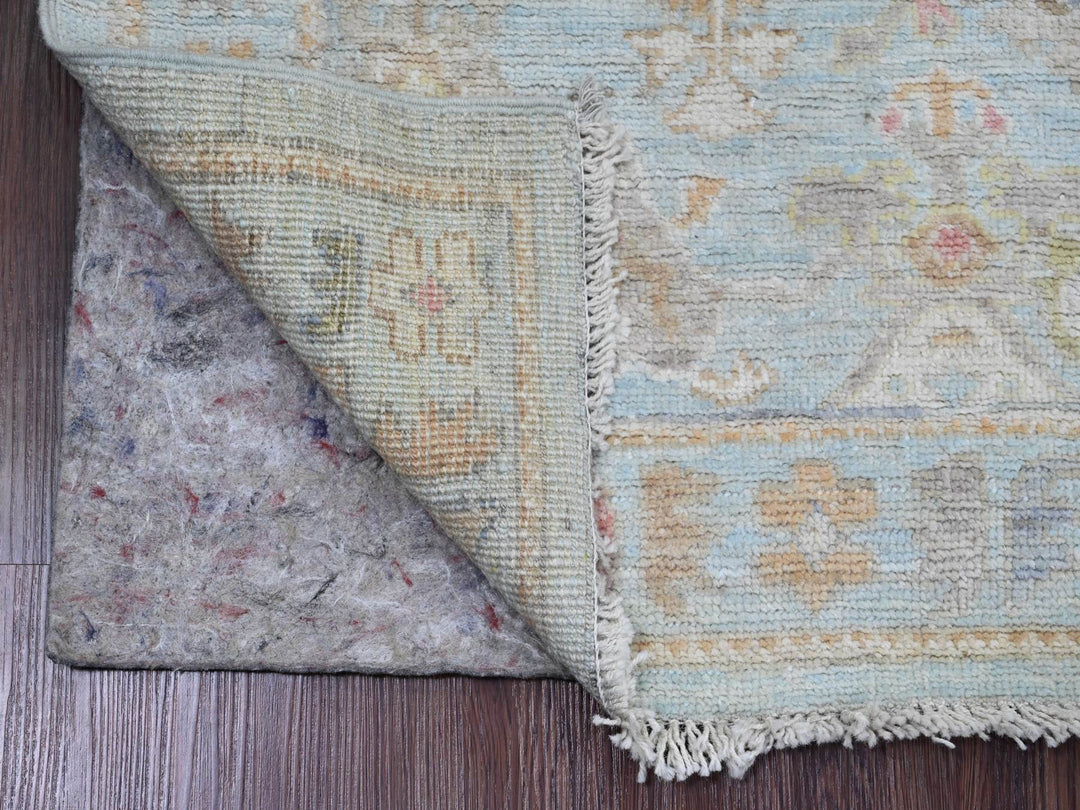2'10" x 9'10" New Hand Knotted Blue Wool Runner Oriental Rug - MOA10220810