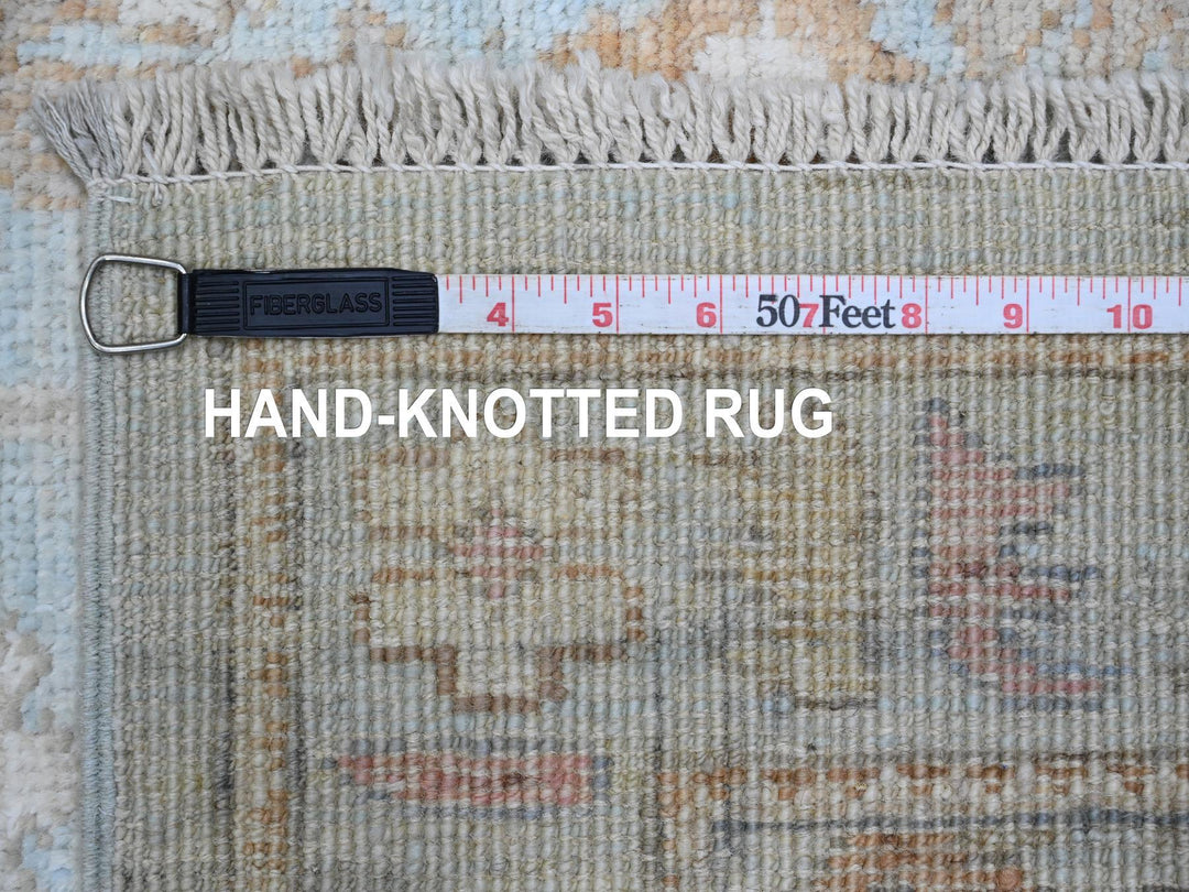 2'10" x 9'10" New Hand Knotted Blue Wool Runner Oriental Rug - MOA10220810
