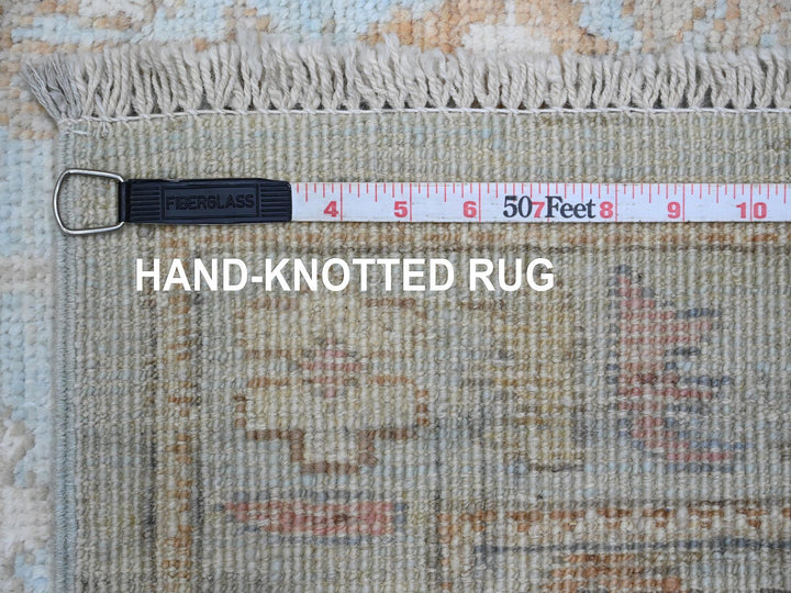 2'10" x 9'10" New Hand Knotted Blue Wool Runner Oriental Rug - MOA10220810