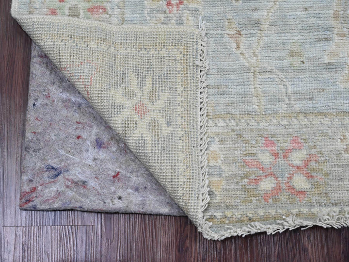 2'9" x 10'2" New Hand Knotted Blue Wool Runner Oriental Rug - MOA10220812
