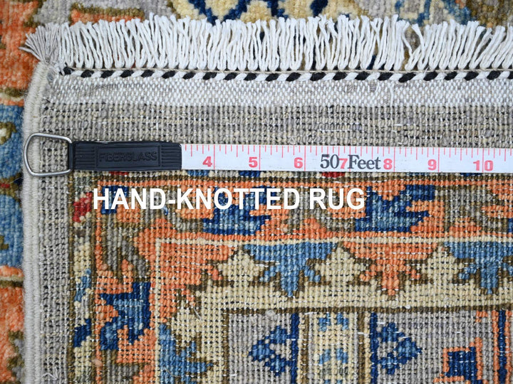 2'5" x 11'11" New Hand Knotted Grey Wool Runner Oriental Rug - MOA10220816
