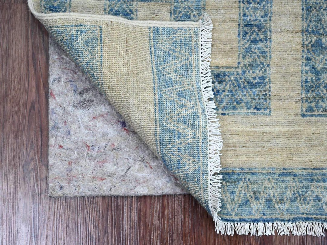 2'0" x 3'1" New Hand Knotted Blue Wool Rectangle Oriental Rug - MOA10220824