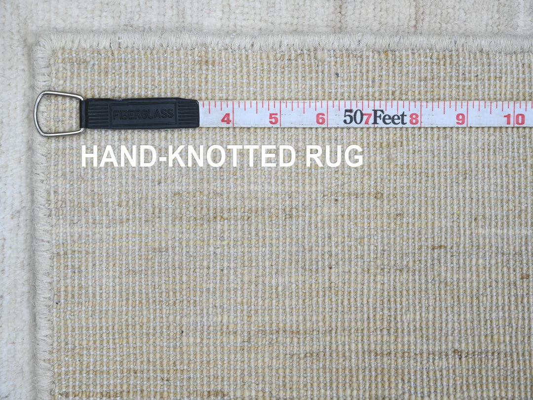 2'0" x 3'0" New Hand Knotted Ivory Wool Rectangle Oriental Rug - MOA10220825