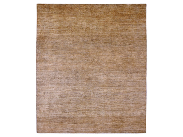 7'10" x 9'5" New Hand Knotted Brown Wool Rectangle Oriental Rug - MOA10220829