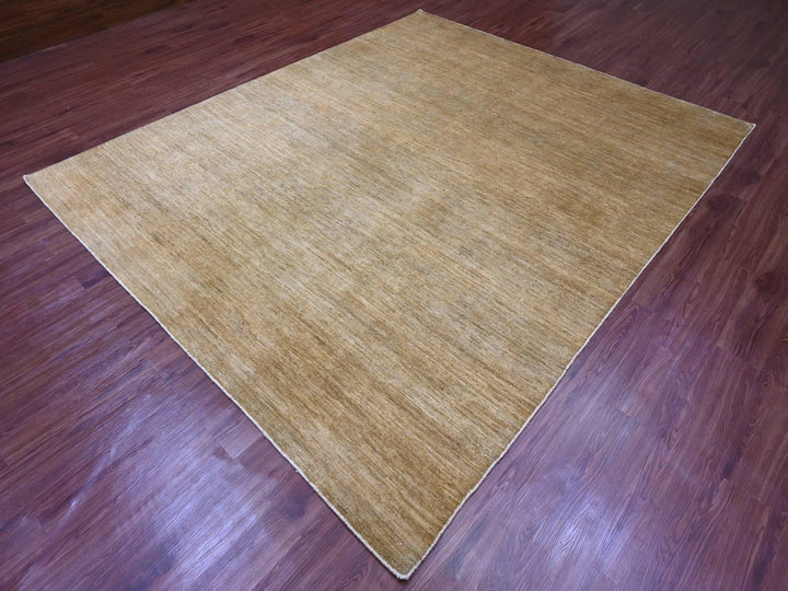 7'10" x 9'5" New Hand Knotted Brown Wool Rectangle Oriental Rug - MOA10220829